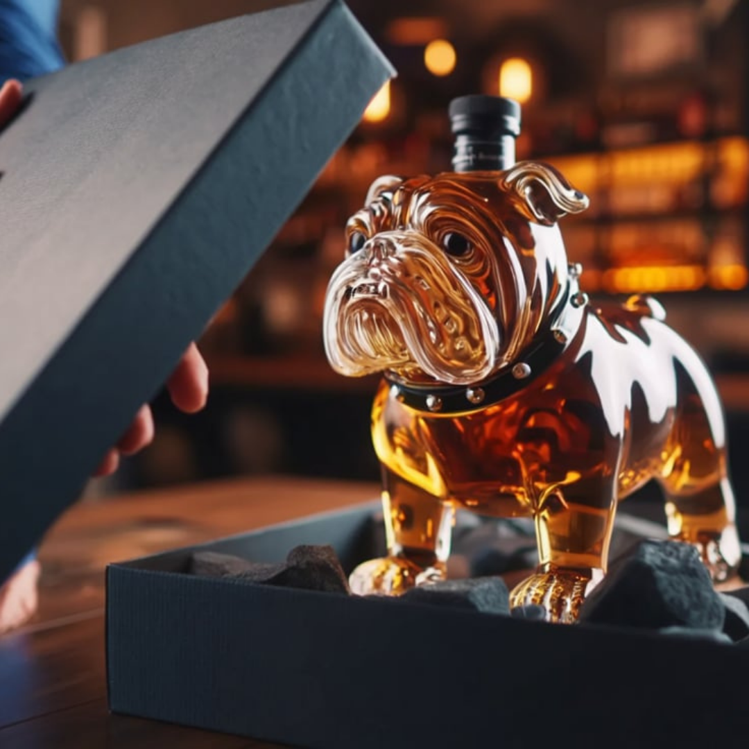 Bulldoggen-Whiskyflasche - Spezial-Edition