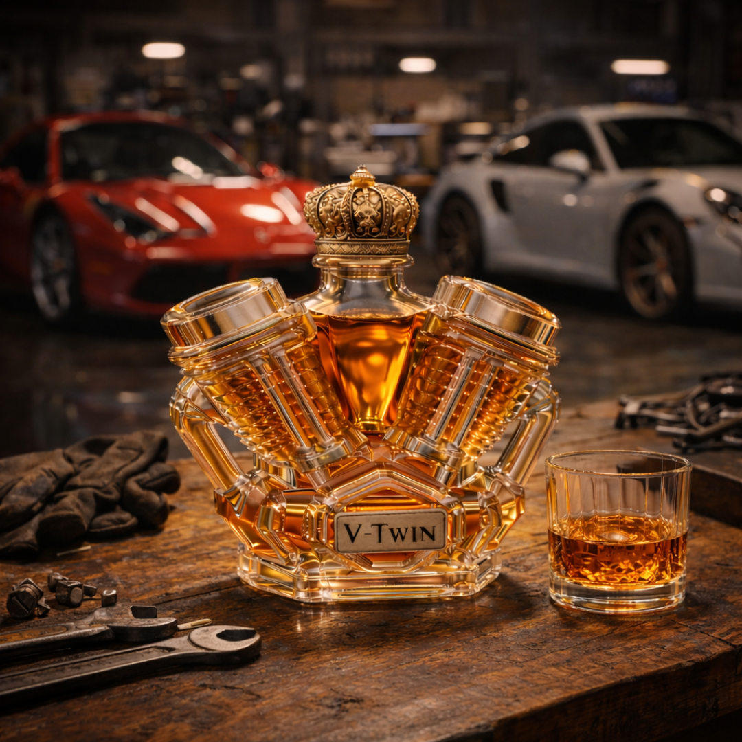 Whisky-Flachmann V8-Edition