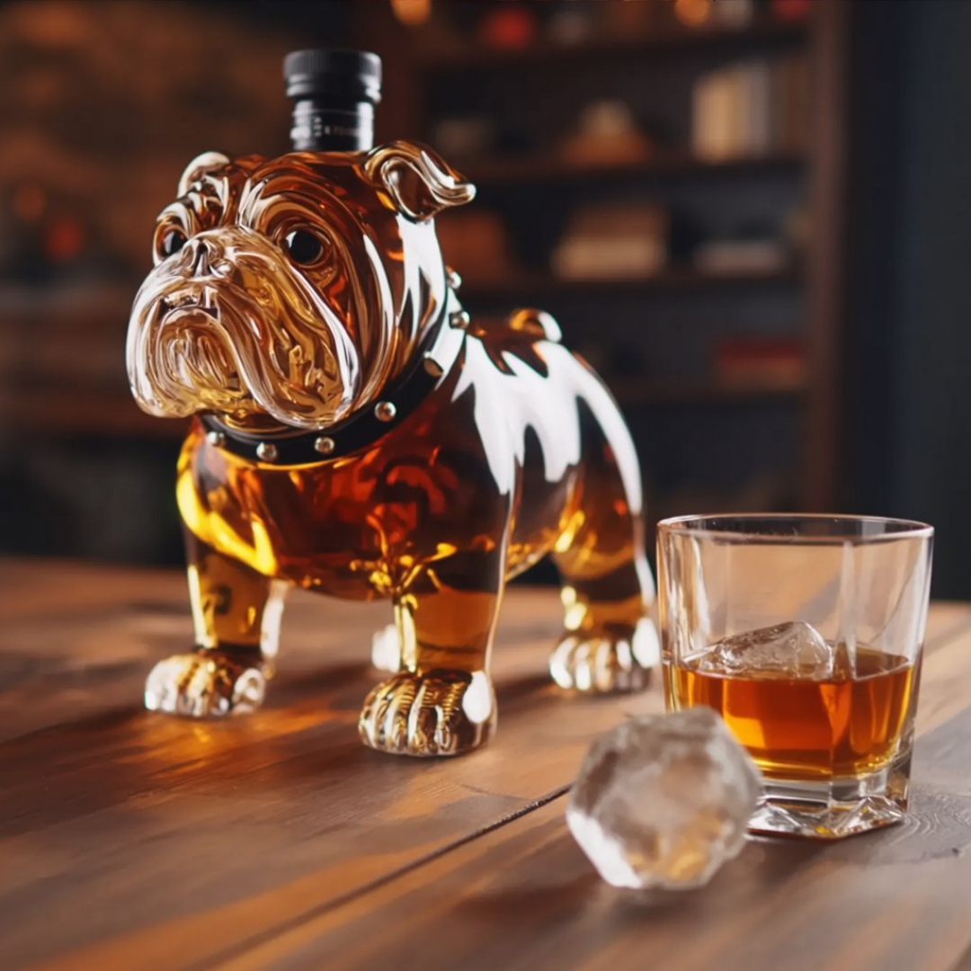 Bulldoggen-Whiskyflasche - Spezial-Edition