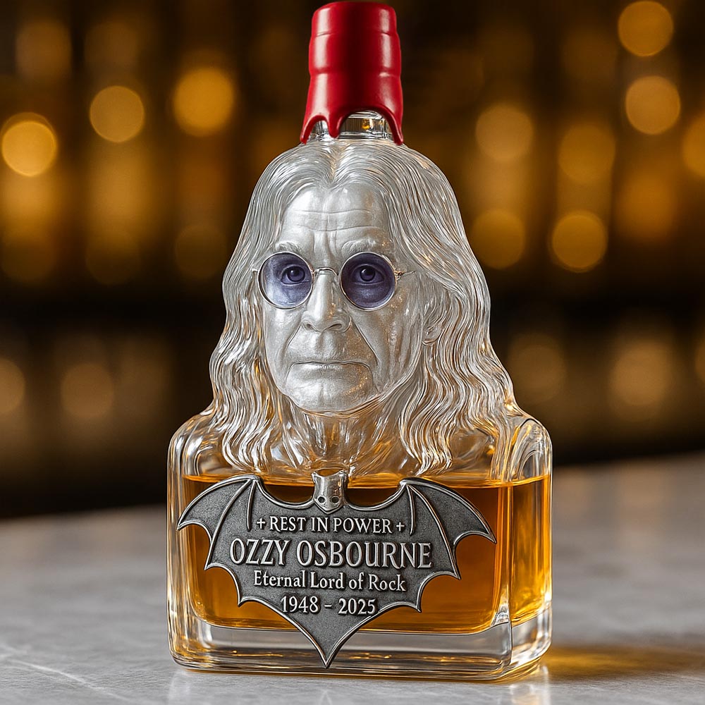 Im Glas verewigt - Whiskykaraffe als Hommage an Ozzy Osbourne