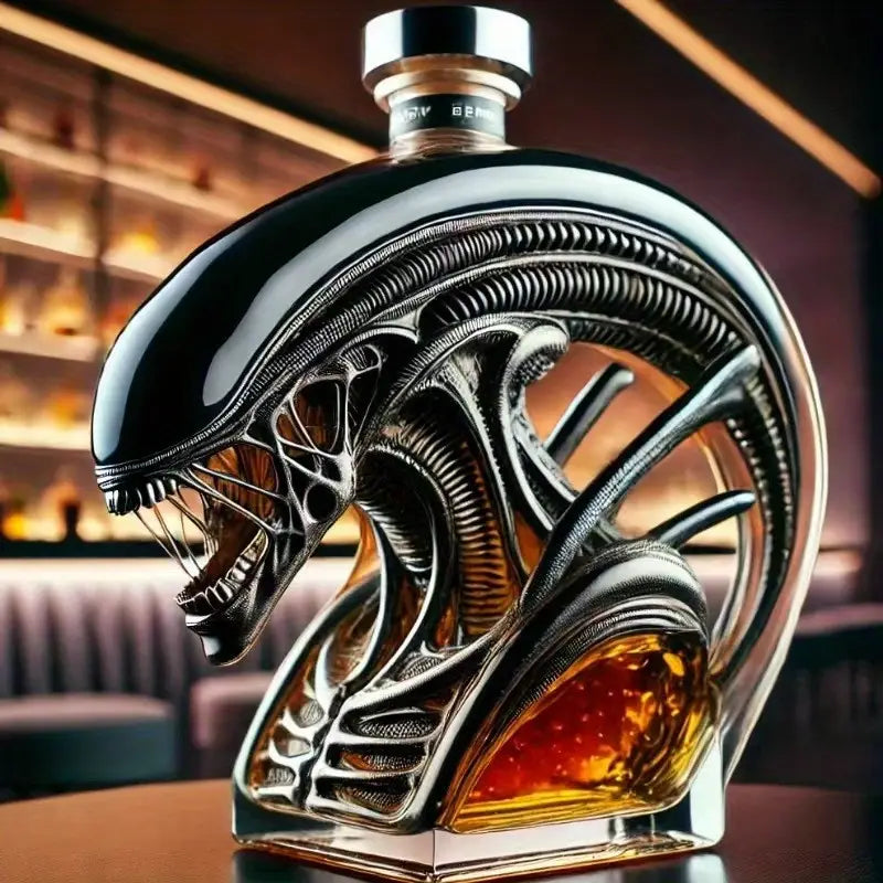 Luxuriöse Karaffe im Alien-Design