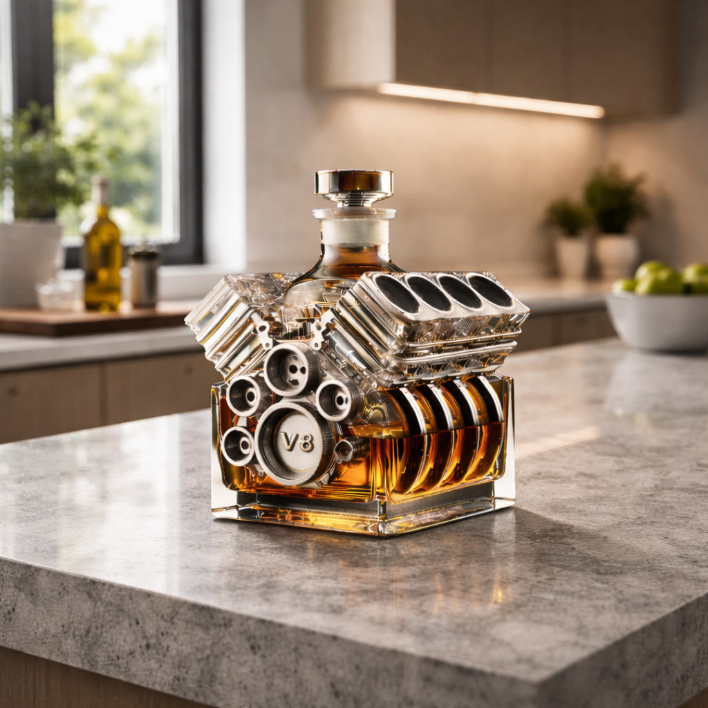 Whiskyflasche 'Motor' - Die Eleganz der Geschwindigkeit
