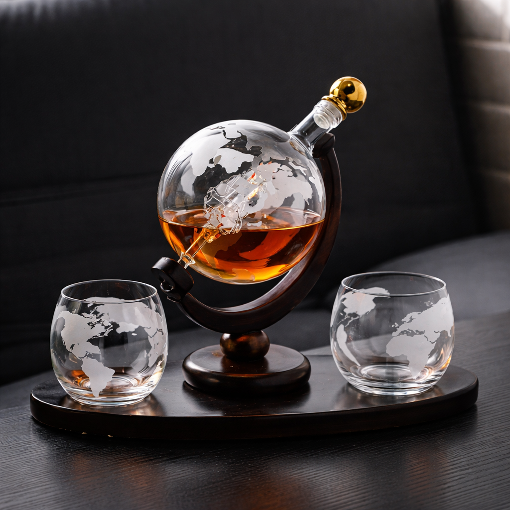 Globus-Whiskykaraffe - Eine Reise mit Stil