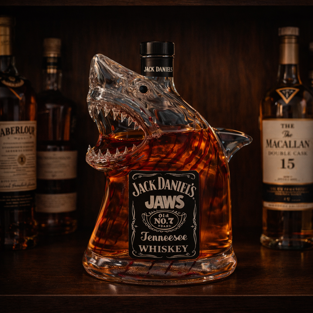 Hai-Whiskykaraffe - Mutiges Design
