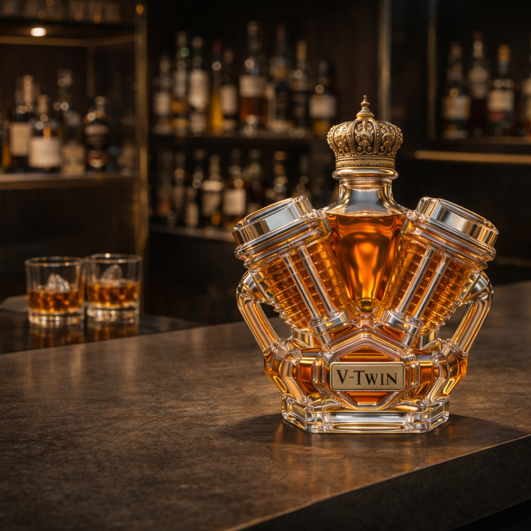 Whisky-Flachmann V8-Edition