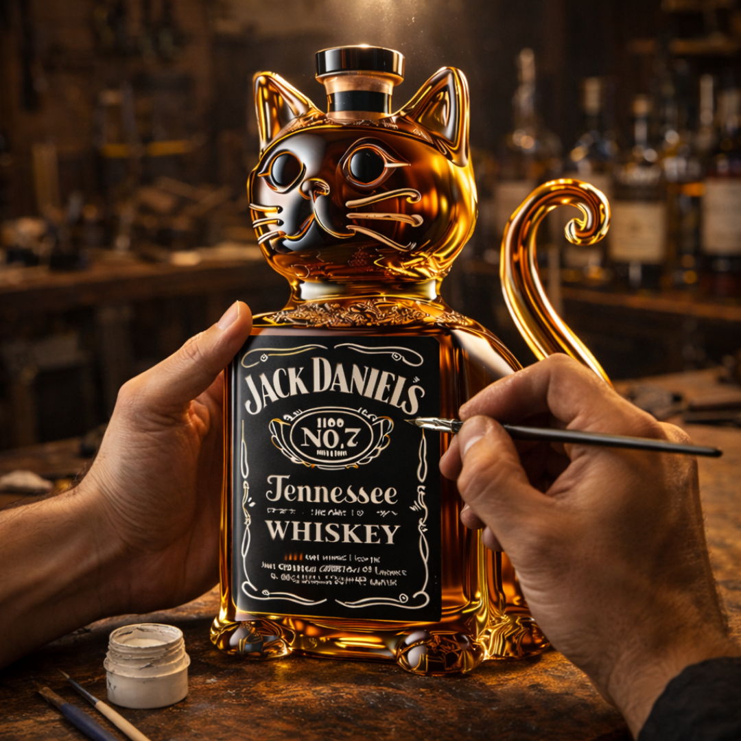 Whiskyflasche - Katzen-Edition