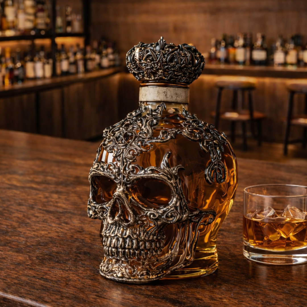 Whiskyflasche - Totenkopf-Edition