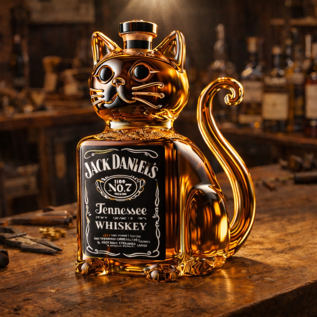 Whiskyflasche - Katzen-Edition