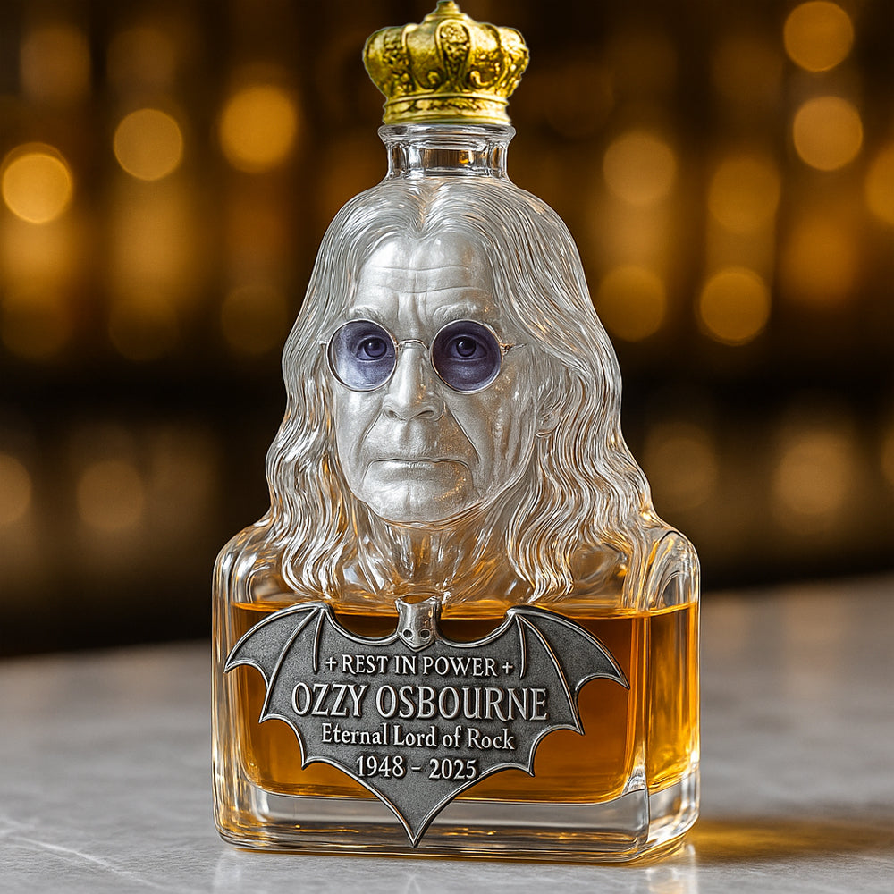Im Glas verewigt - Whiskykaraffe als Hommage an Ozzy Osbourne