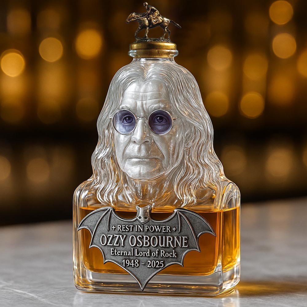 Im Glas verewigt - Whiskykaraffe als Hommage an Ozzy Osbourne