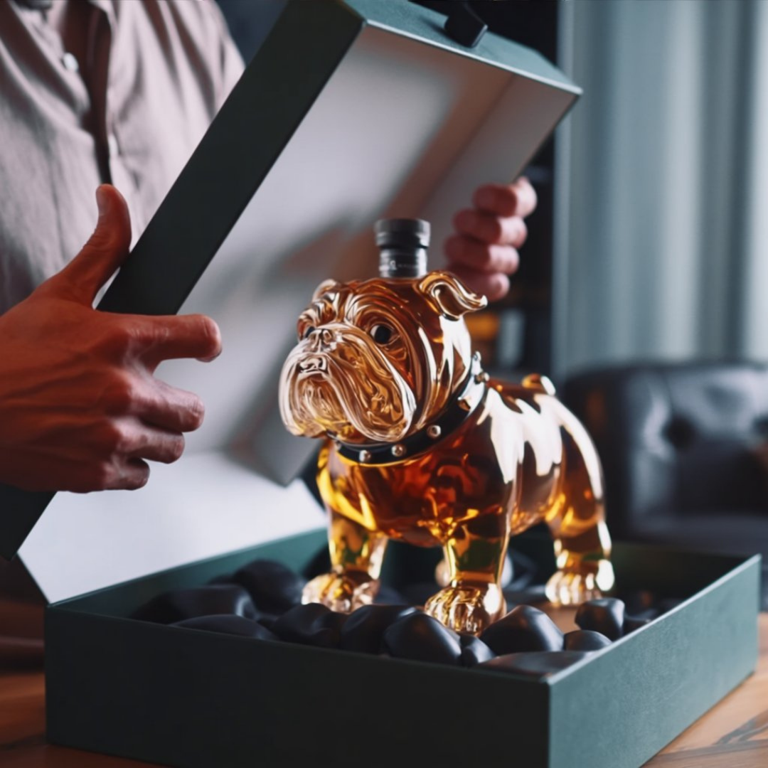 Bulldoggen-Whiskyflasche - Spezial-Edition