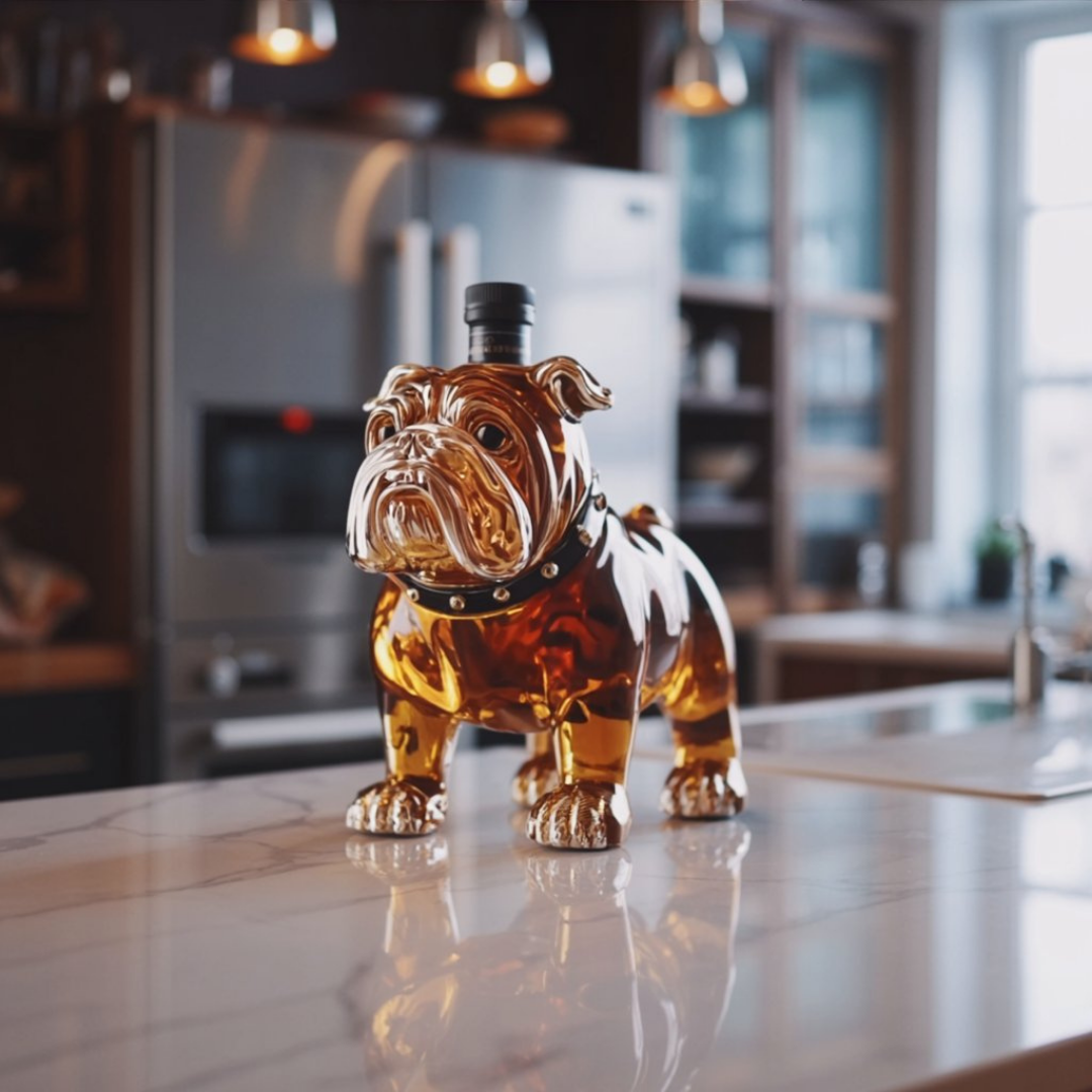 Bulldoggen-Whiskyflasche - Spezial-Edition