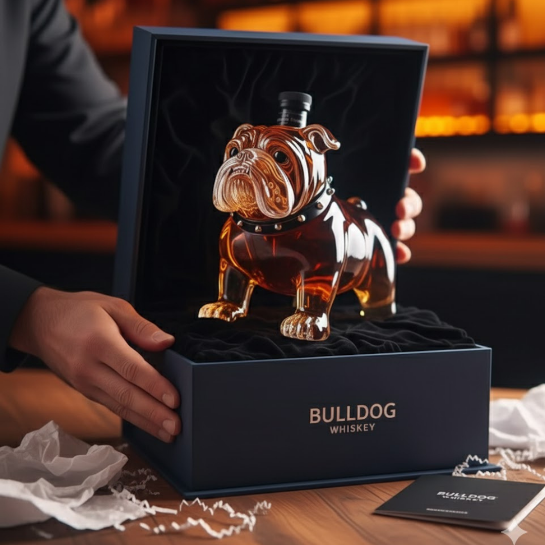 Bulldoggen-Whiskyflasche - Spezial-Edition