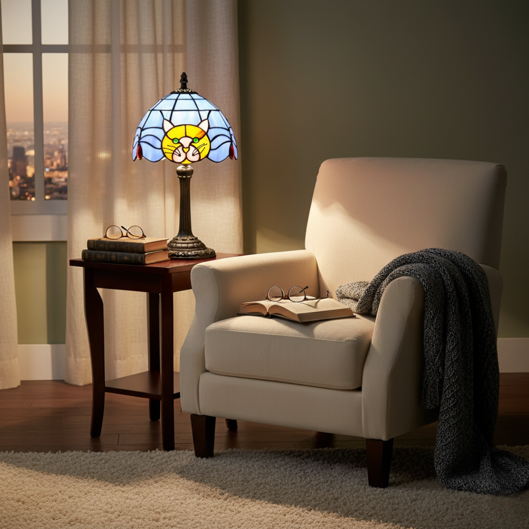 Gatto – Lampada Barocca Vintage da Comodino LED
