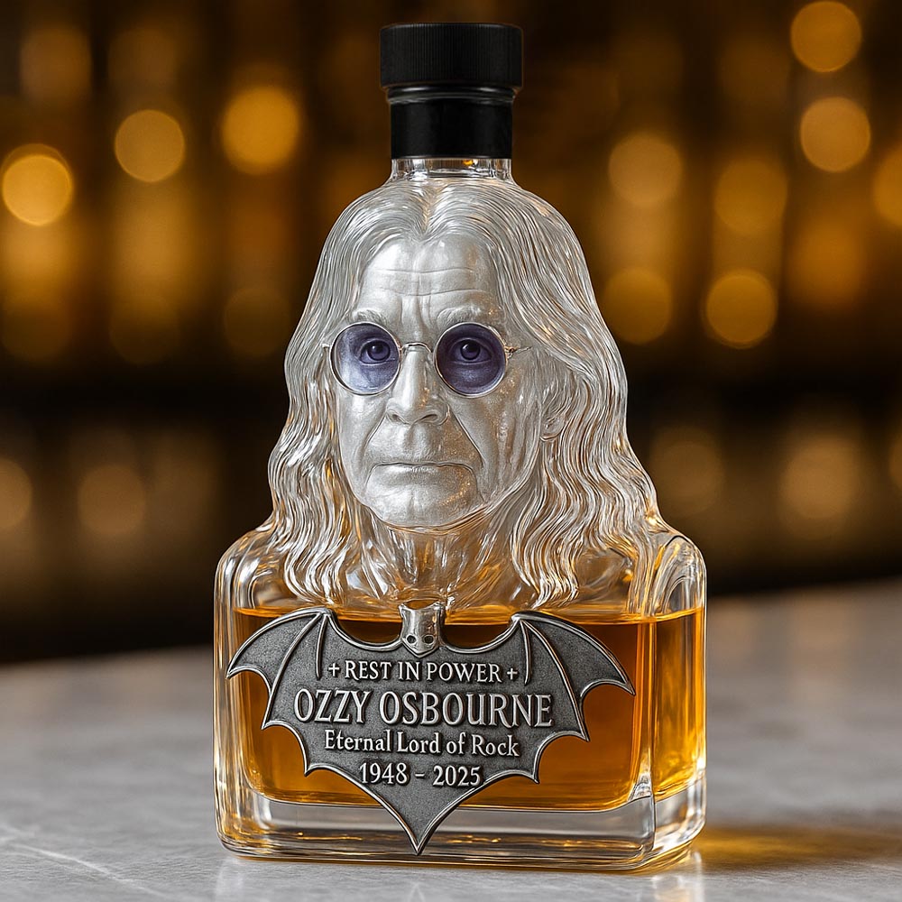 Im Glas verewigt - Whiskykaraffe als Hommage an Ozzy Osbourne