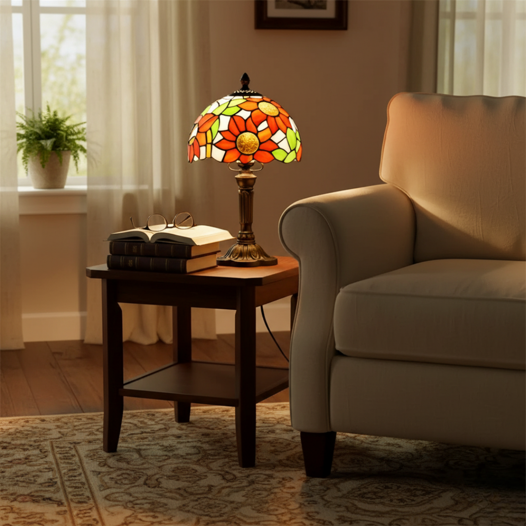 Lampada LED in Vetro Ornato