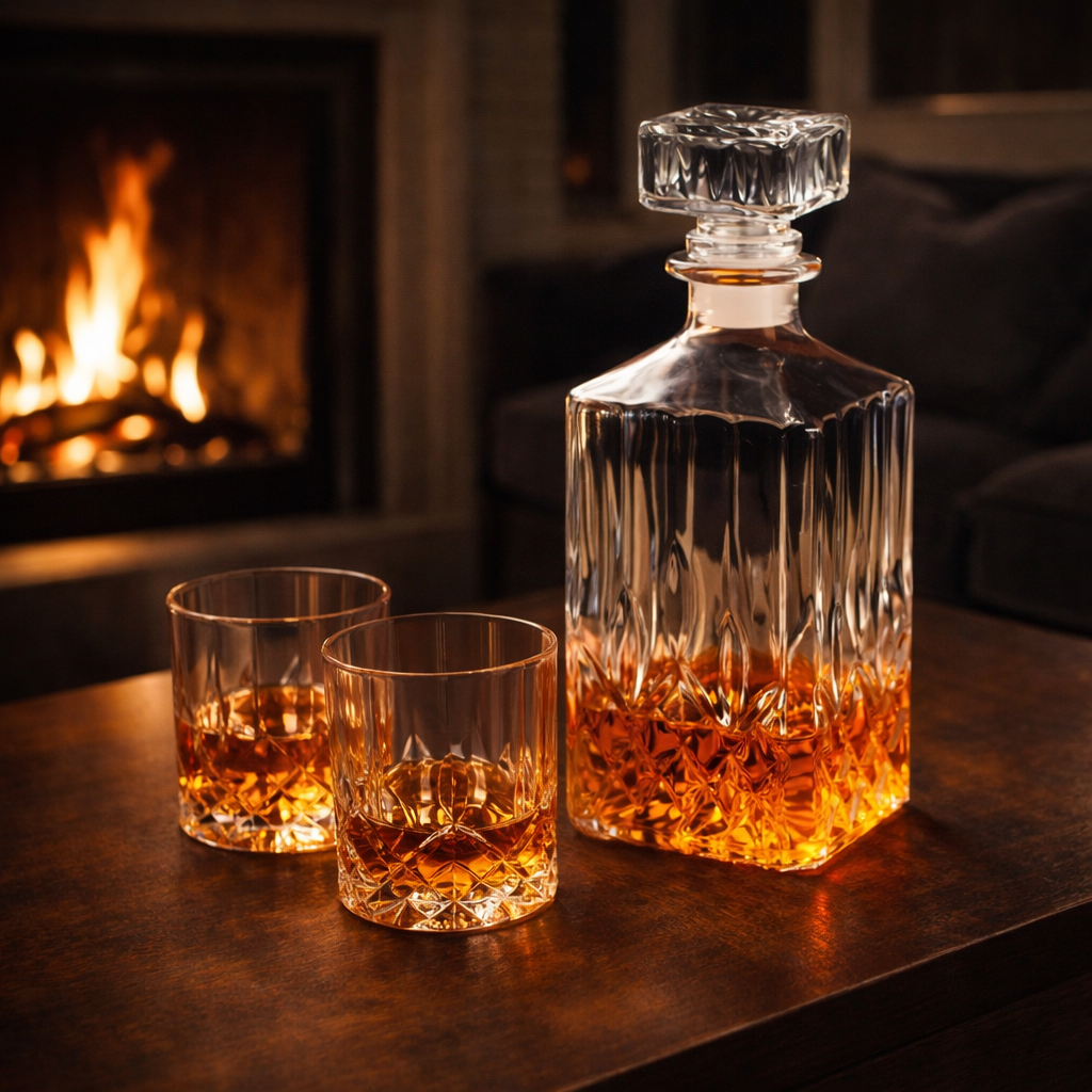 Whisky-Flaschen- und Gläser-Set