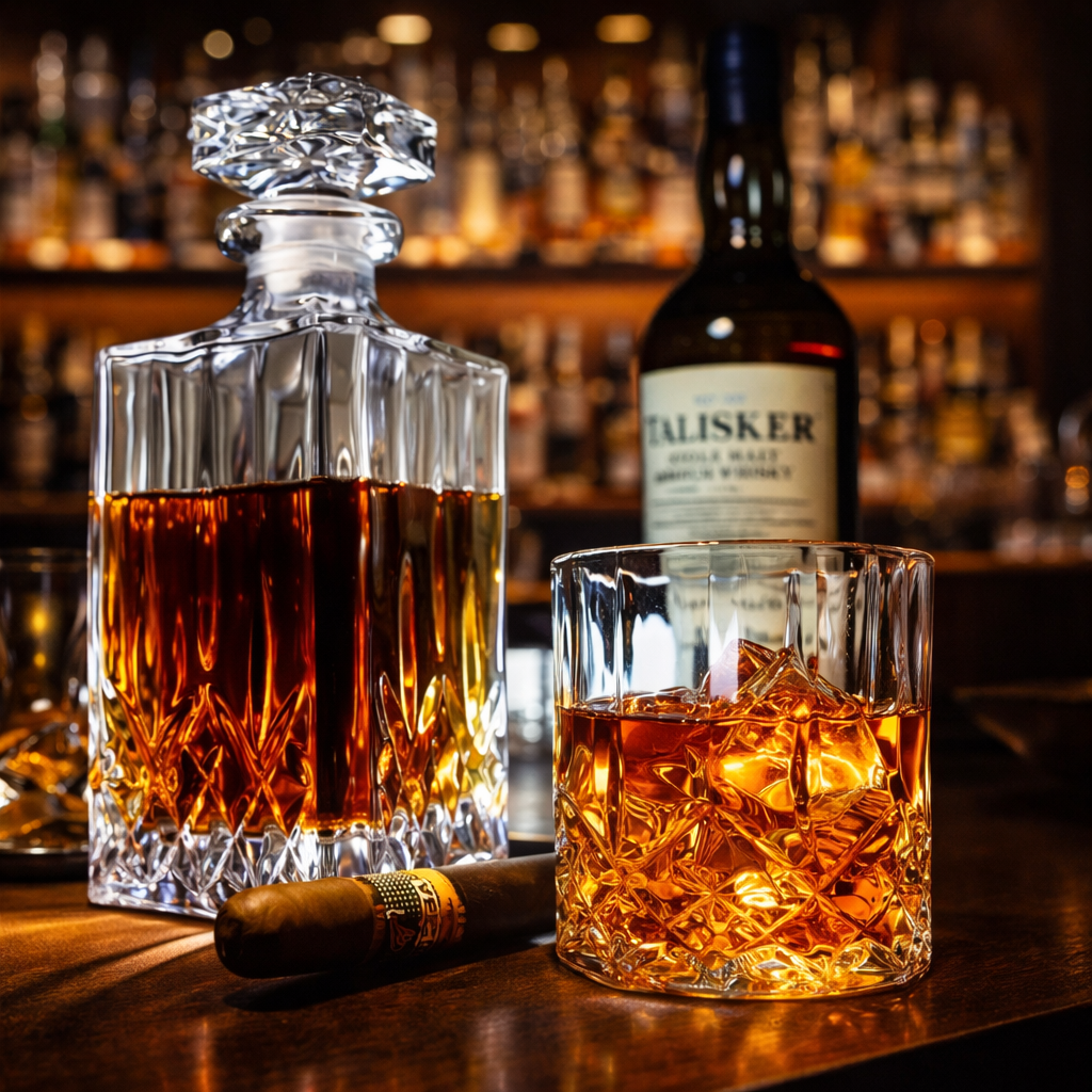 Whisky-Flaschen- und Gläser-Set