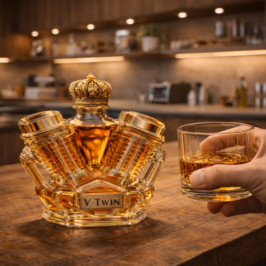 Whisky-Flachmann V8-Edition
