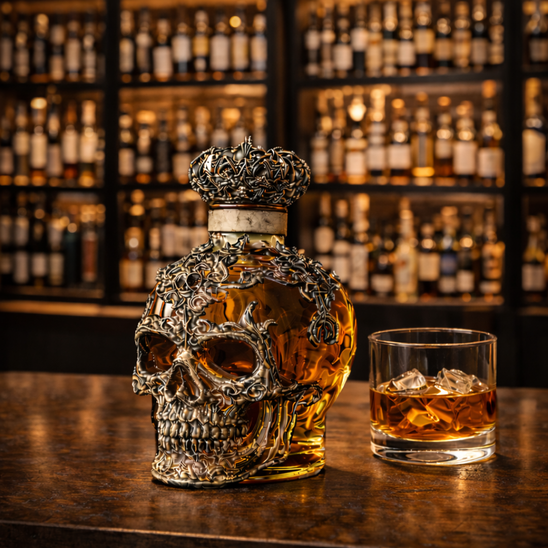 Whiskyflasche - Totenkopf-Edition