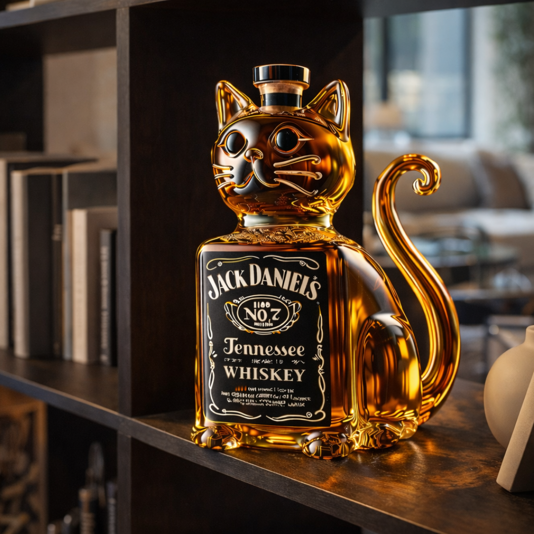 Whiskyflasche - Katzen-Edition