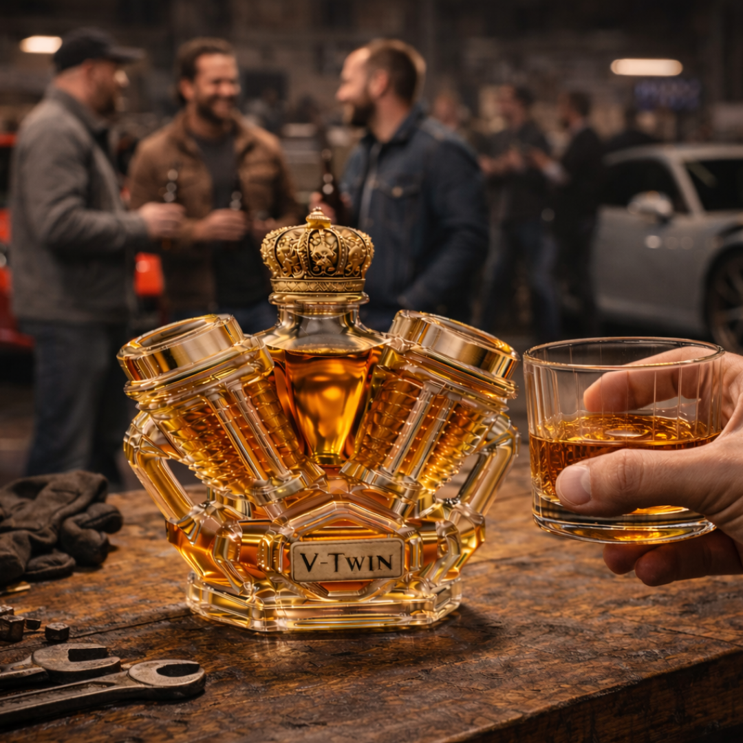 Whisky-Flachmann V8-Edition