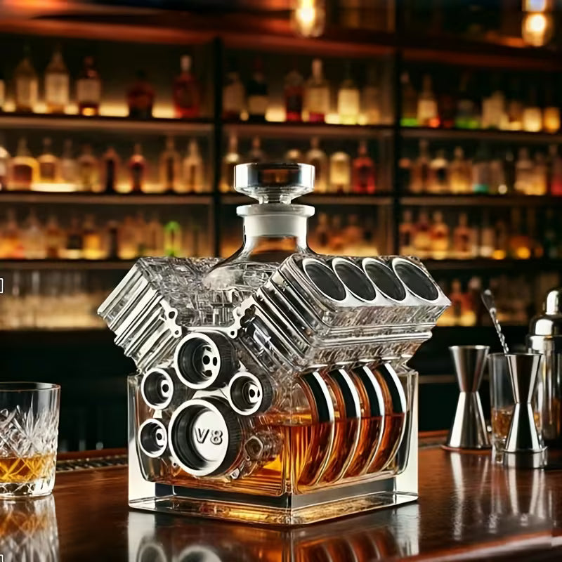 Whiskyflasche 'Motor' - Die Eleganz der Geschwindigkeit