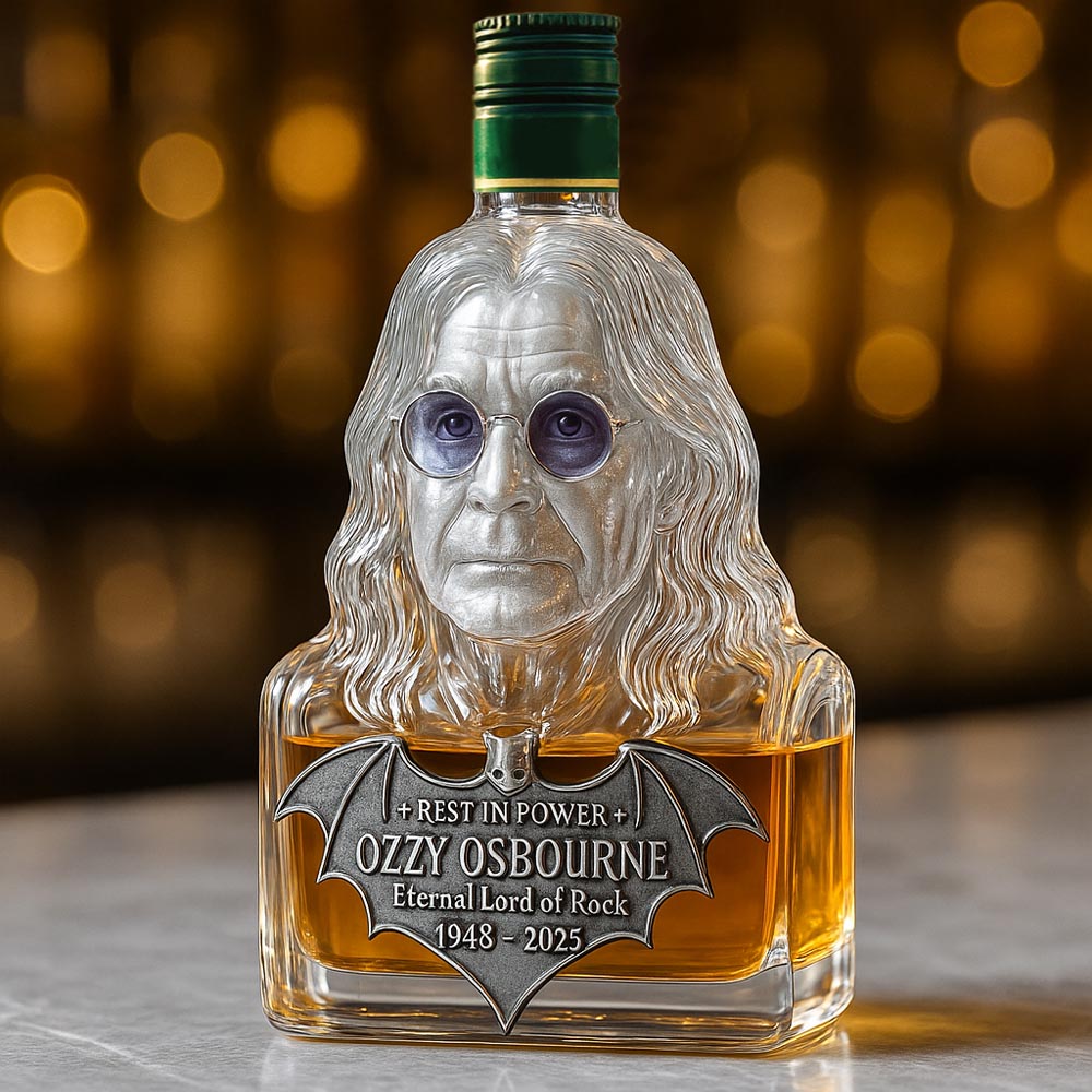Im Glas verewigt - Whiskykaraffe als Hommage an Ozzy Osbourne
